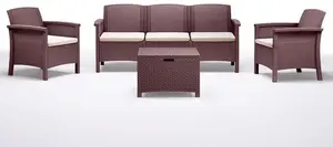 Garden furniture set GARDENA Set Venezia 3 brown