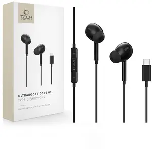Tech-Protect Ultraboost Core G3 Black vadu ausīs liekamās austiņas ar USB Type-C savienotāju