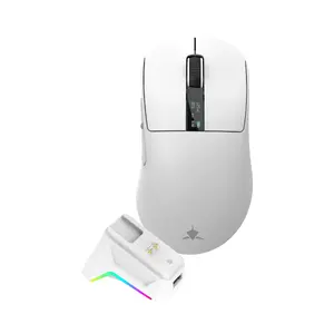 Беспроводная оптическая мышь White Shark GAWAIN-W Белая 12000 DPI 500 мАч