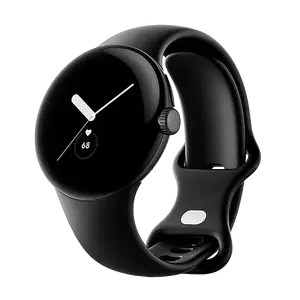Google Pixel Watch LTE 41mm Matte Black Case with Sport Band Obsidian