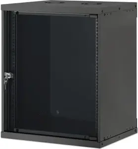 INTELLINET Basic Line 19 collu sienas tīkla skapis, 12U, 400 mm dziļums, melns