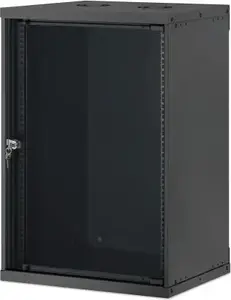 INTELLINET 19 collu tīkla sienas skapis Basic Line 15U 400 mm dziļums Melns