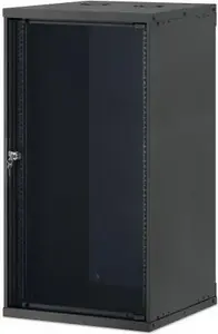 INTELLINET Basic Line 19 collu tīkla sienas skapis 20U 560 mm dziļums Melns Flatpack
