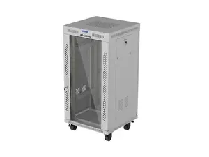 LANBERG 19 collu 22U Skapis uz grīdas novietojams 600x600 Stikla durvis LCD Pelēks FF01-6622-12SL