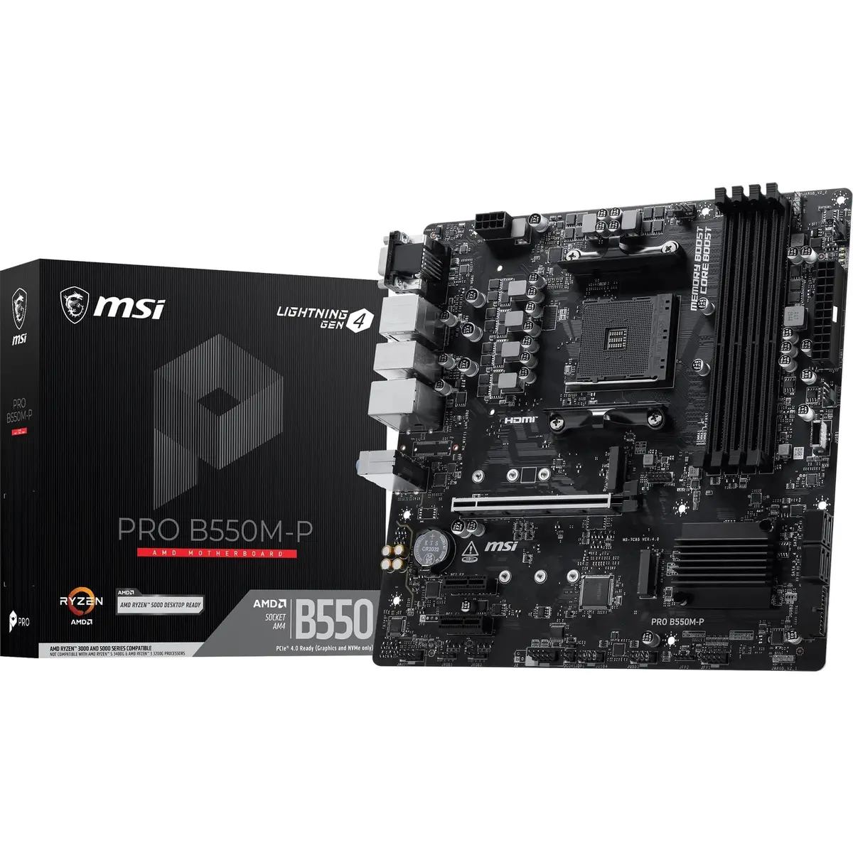 MSI B550M-P mātesplate, AMD AM4 ligzda