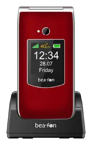 Beafon SL605 LTE Clamshell Mobile Phone 2.4-inch Display 4G Single SIM Black and Red