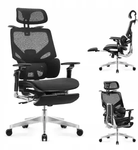 Ergonomisks biroja krēsls MarkAdler Expert 9.6 Black ar regulējamu jostasvietas balstu un roku balstiem