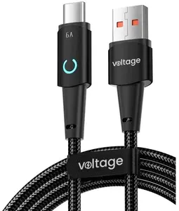 USB-A / USB-C kabelis voltage PowerAngle VEKA66AC100BK 66W 100cm melns