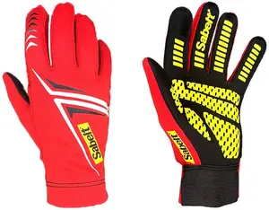 Sabelt Sabelt G34 Sim Gloves Racing Gloves Touch-Compatible Silicone Palm 216-223mm Red Size S