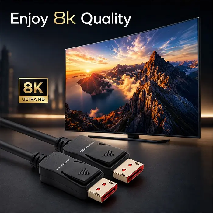 QOLTEC DisplayPort Cable M/M v2.1 1.5m Photo 3
