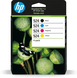 HP 924 Комплект из 4 оригинальных струйных картриджей CMYK Черный Голубой Пурпурный Желтый 500 страниц 400 страниц