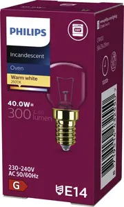 Philips 43255000 Cepeškrāsns spuldze 40W E14 230-240V T29