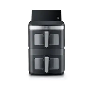 Caso Double Air Fryer  AirFry DuoTower  Capacity 12.4 L  Black (4038437031898)