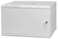 LEXI-Net 19" nástěnný rozvaděč Basic 6U 520x350, plechové dveře, bez zad, rozložený, šedý