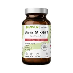 Biowen Vitamins D3 + K2 MK-7 Food Supplement 90 Capsules