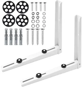 Maclean MC-145 Wall Bracket Mount for Air Conditioner and Heat Pump, 450x500 mm Arm Length, Galvanized Steel, Up to 200 kg Load Capacity