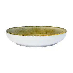 Deep plate Silvara by KETLER 22 cm ceramic white and warm-toned glossy finish