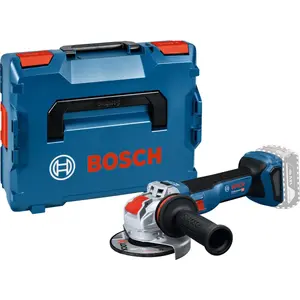 Bosch Powertools X-LOCK Akku-Winkelschleifer GWX 18V-11 S Professional solo, 18Volt (blau/schwarz, ohne Akku und Ladegerät, Ř 125mm, in L-BOXX)