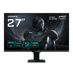GIGABYTE G27Q20T 27” QHD Gaming Monitor - 2560 x 1440, 200Hz, 0.5ms, 350 cd/m², G-Sync Compatible, FreeSync Premium, HDR10, HDMI 2.0, Displayport 1.4