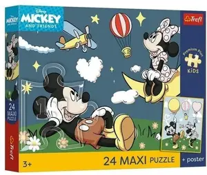 TREFL Puzzle 24 Maxi Disney Przyjaciele Myszki Educational Toy with 24 Large Pieces