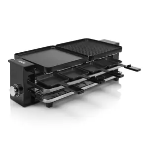 Princess 162925 Раклетница Piano Black 8 на 8 персон с 2 зонами приготовления и мощностью 1200 Вт