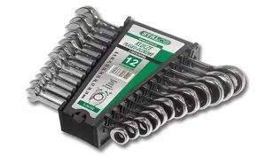 Stalco S-56152 Combination Ratcheting Wrench Set 8-19mm 12-Piece