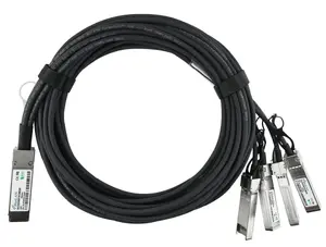 BlueOptics AT-QSFP-4SFP10G-2CU-BL Direct Attach Breakout Cable 2 m QSFP to 4xQSFP Male to Male Black