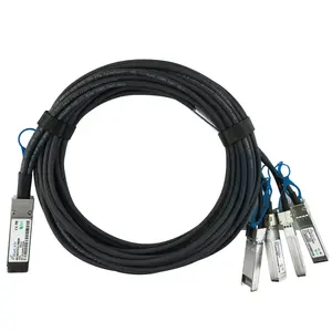 Кабель пряктіческого подключения BlueOptics QSFP28 на 4xSFP28 2м Черный