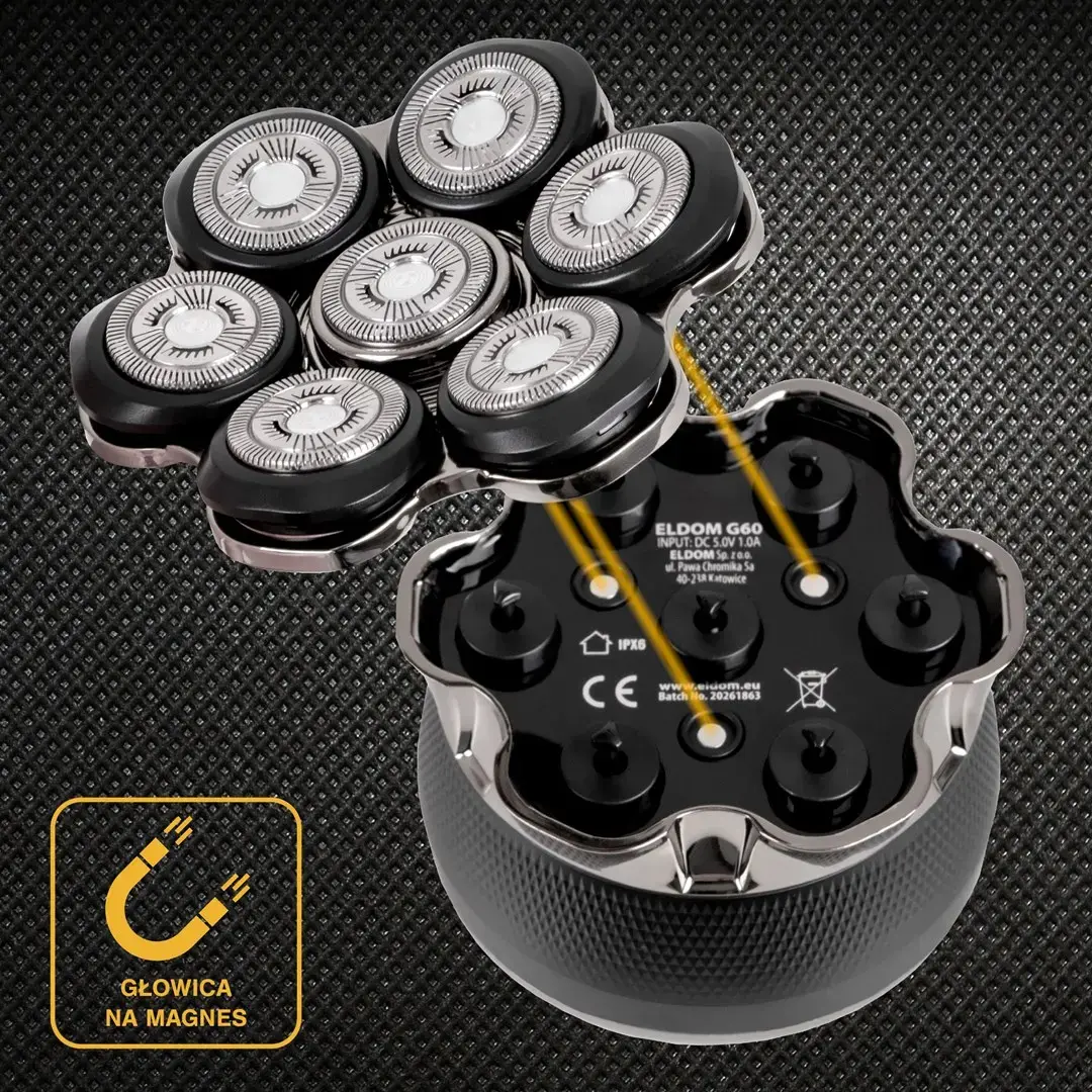 Eldom G60 Electric Shaver for Face and Head Photo 5