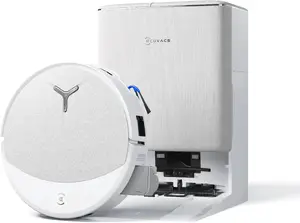 Автоматический пылесос Ecovacs Deebot T90 Omni с мощностью всасывания 30000 Па, роликовой шваброй OZMO, аккумулятором 6400 мАч и базовой станцией
