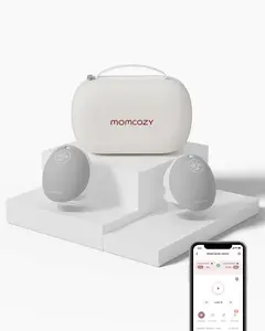 Momcozy M9 bezvadu brīvroku dubultais krūts sūknis pelēks 150 ml 6 darbības režīmi LED displejs 150 min darbības laiks