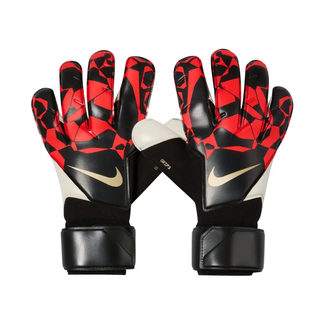 Vārtsarga cimdi Nike Grip3 melni sarkani