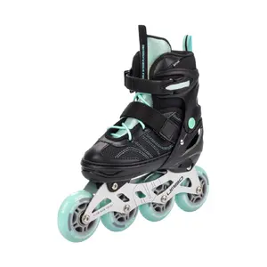 Meteor Urbo Black and Mint Roller Skates Size 34-37