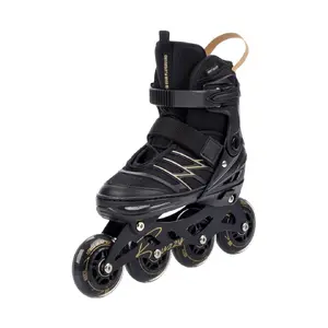 Meteor Buzzy Adjustable Roller Skates Black and Gold Size 34-38