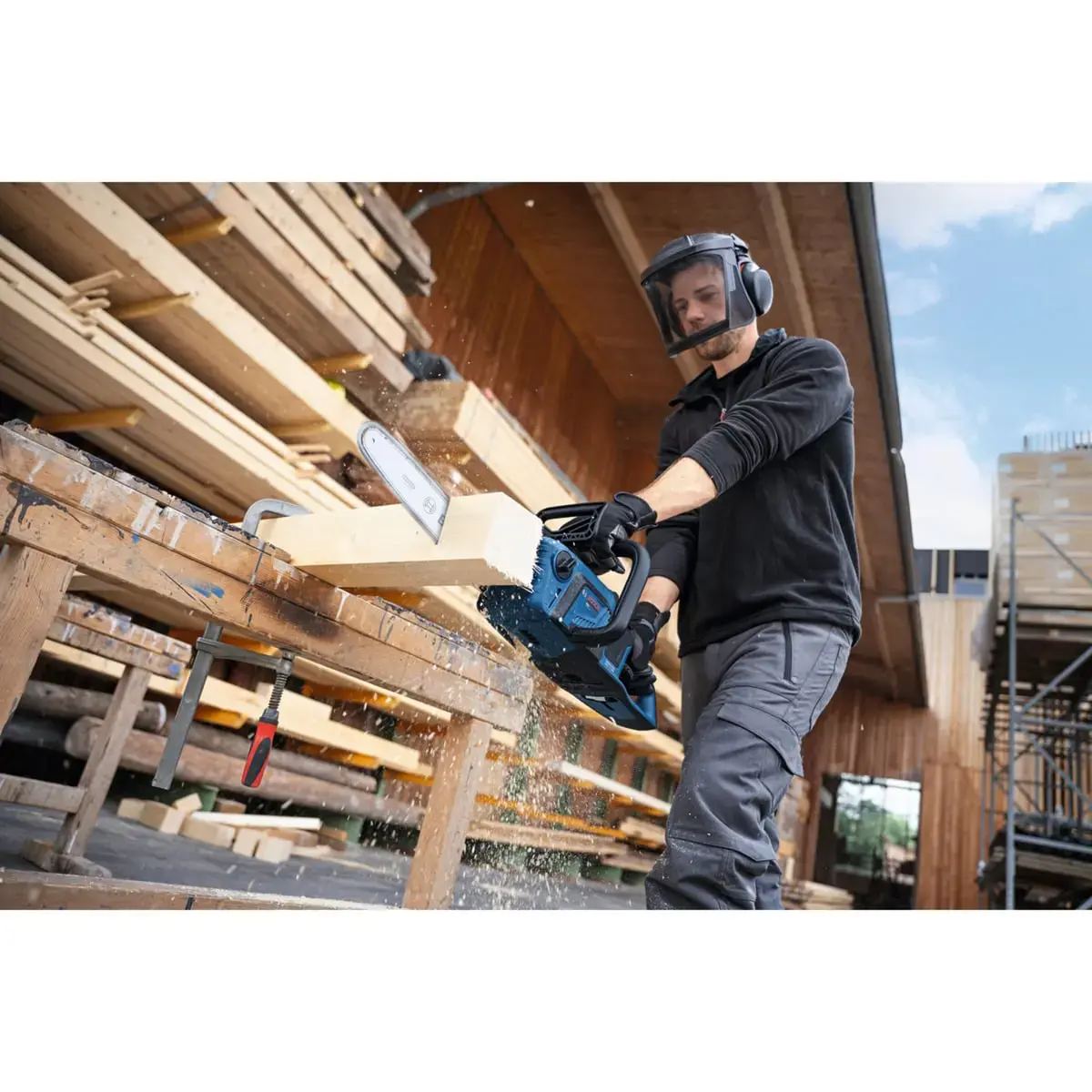 Bosch GKE18V-30 akumulatora ķēdes zāģis Photo 5