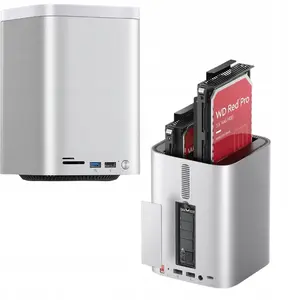 ORICO MiniTower dokstacija ar cieto disku nodalījumiem līdz 56TB sudraba