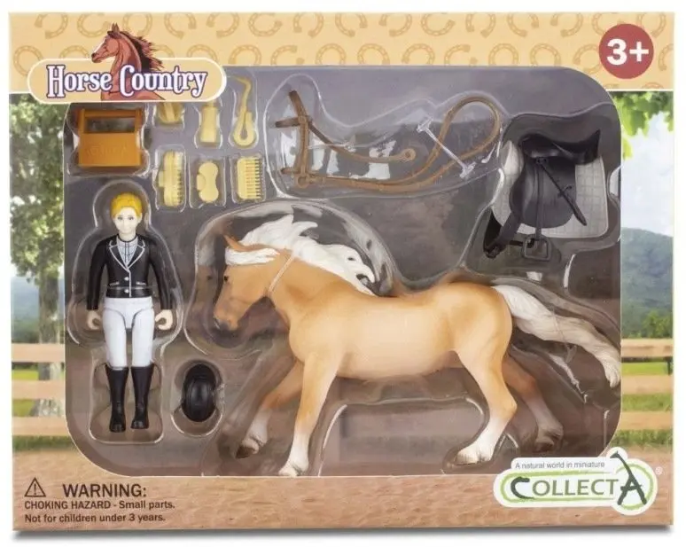 Collecta figūriņa profesionāls žokejs ar zirgu