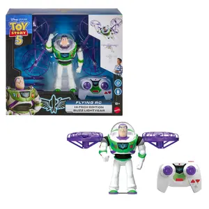 MATTEL Toy Story Disney and Pixar Flying RC Hi-Tech Edition Buzz Lightyear Action Figure Remote Controlled Multicolour Plastic
