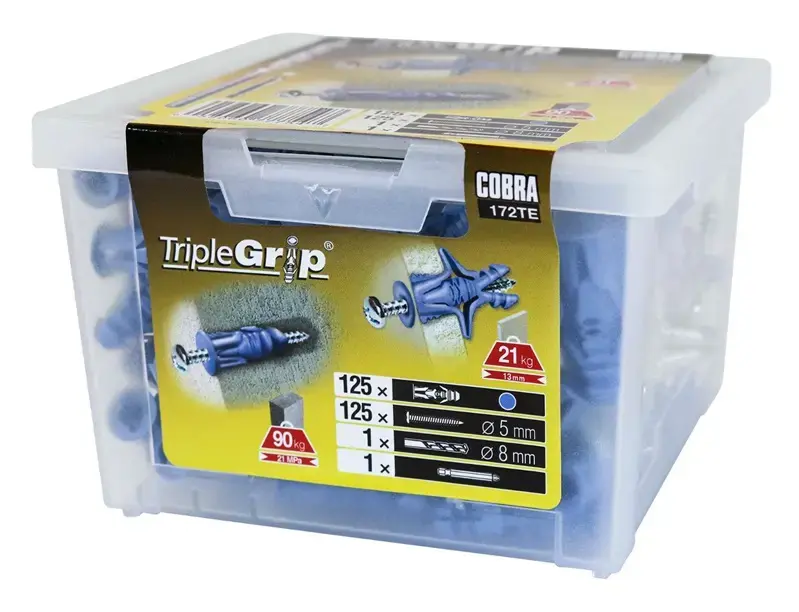 Cobra 172TE Plastic Drywall Anchors 5x32 mm Photo 2