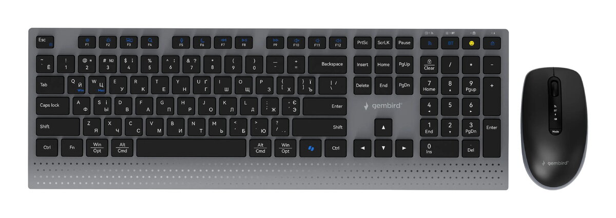 Gembird KBS-WPS-02-CYRL bezvadu tastatūras un peles