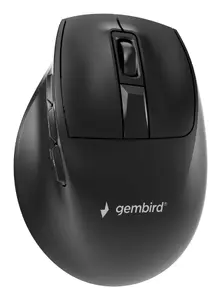 Gembird MUSW3-9B-01 Wireless Optical Mouse with RF Wireless, Bluetooth, and USB Type-A Connectivity, 2400 DPI, 9 Buttons