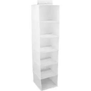 Hanging Organizer ORDINETT with 6 Shelves Cotton Collection Polyester