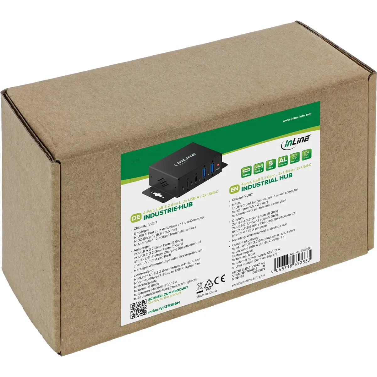 InLine 35396H USB 3.2 Gen 1 Type-C концентратор Photo 5