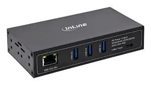 Промышленный концентратор InLine 35396I USB 3.2 Gen 1 Type-C с гигабитным Ethernet и 4 портами