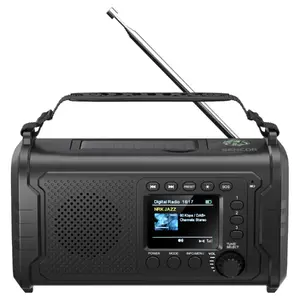 Аварийный радиоприемник Sencor SRD1090SCLDB с DAB+, FM, Bluetooth V5.3, аккумулятором 20000 мАч, солнечной панелью, динамо-машиной и функцией Power Bank