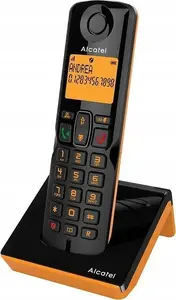 Радиотелефон DECT ALCATEL S280 черный/оранжевый