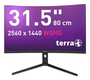 Terra 3285W Computer Monitor 31.5 Inch Wide Quad HD LCD Black 2560 x 1440 1 ms VA AMD FreeSync VESA Built-in Speakers