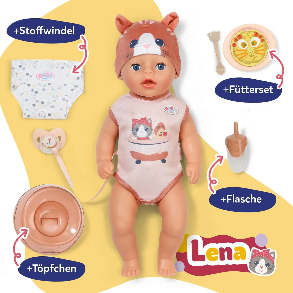 Zapf Creation Baby born Lena cat 36cm Игрушка Photo 2