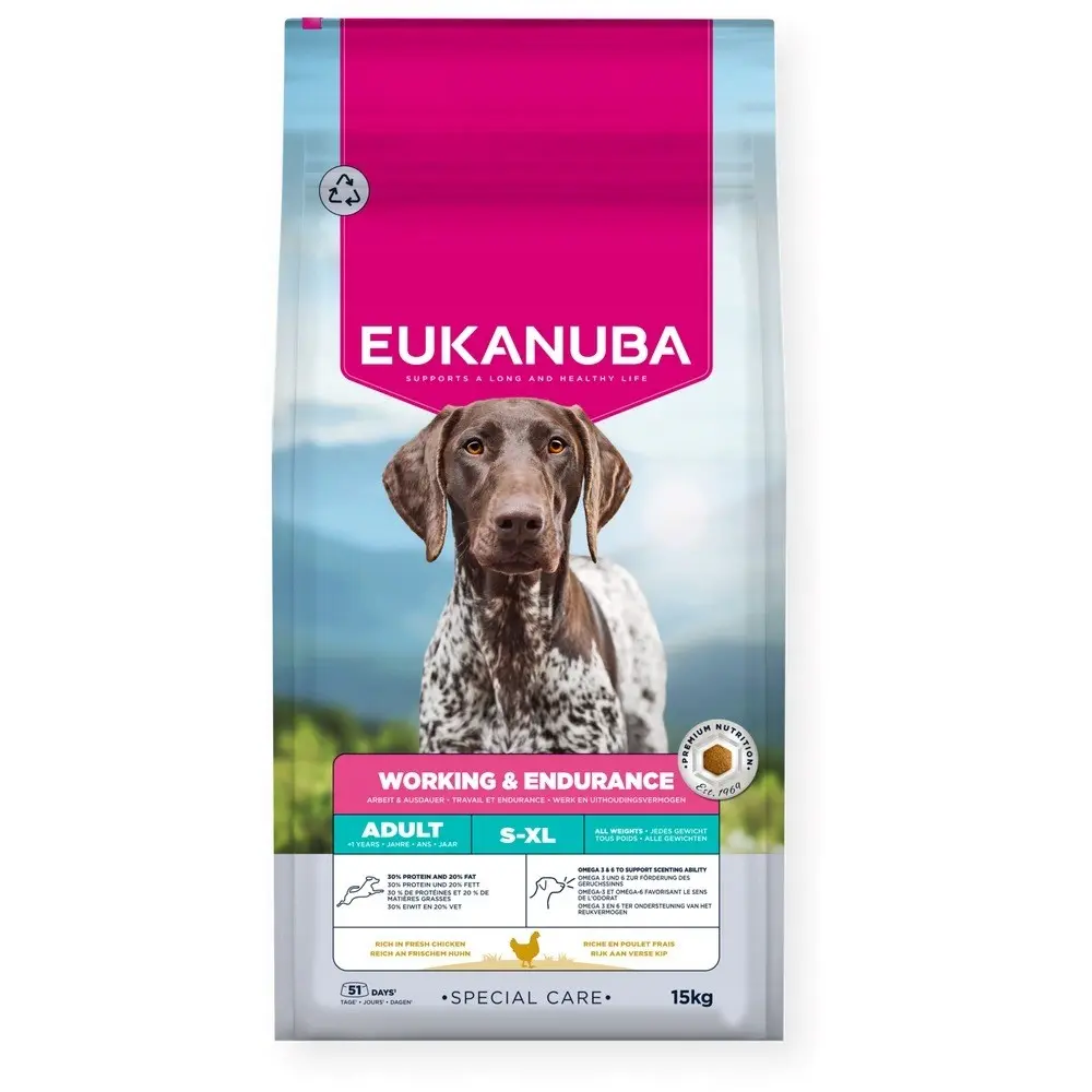 Sausā suņu barība EUKANUBA Working Endurance
