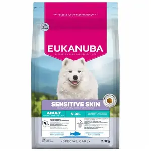 Sausā suņu barība EUKANUBA Special Care Sensitive Skin Mono pieaugušiem zivju garša